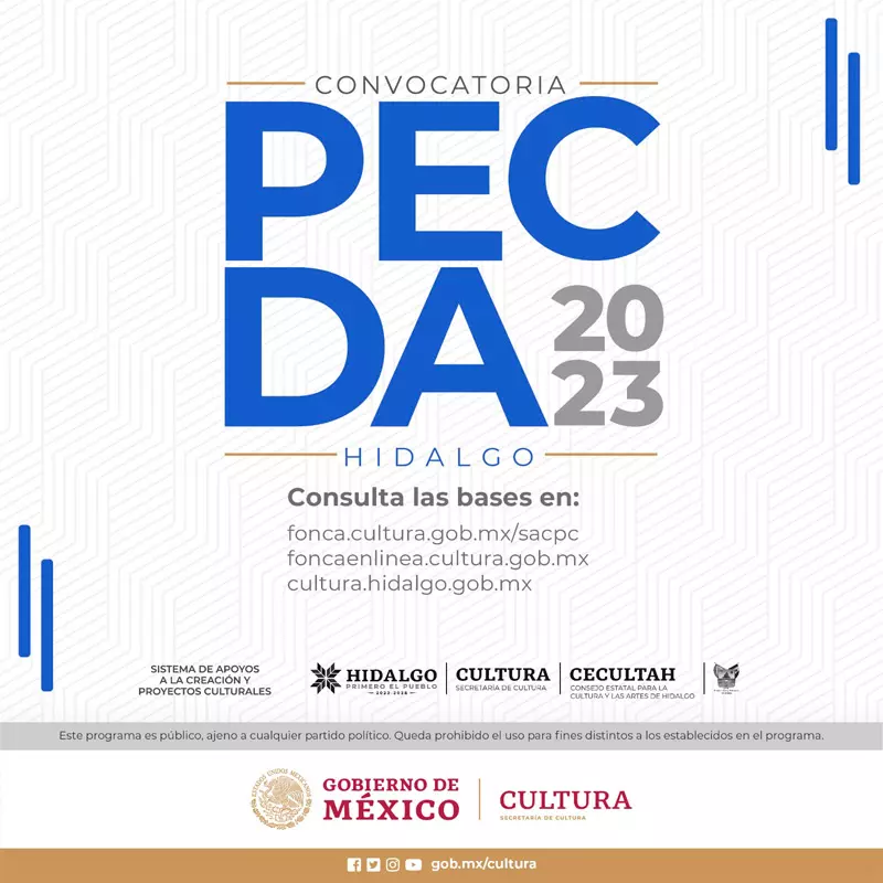 Programa de Estímulo a la Creación y Desarrollo Artístico - PECDA, Hidalgo, 2023