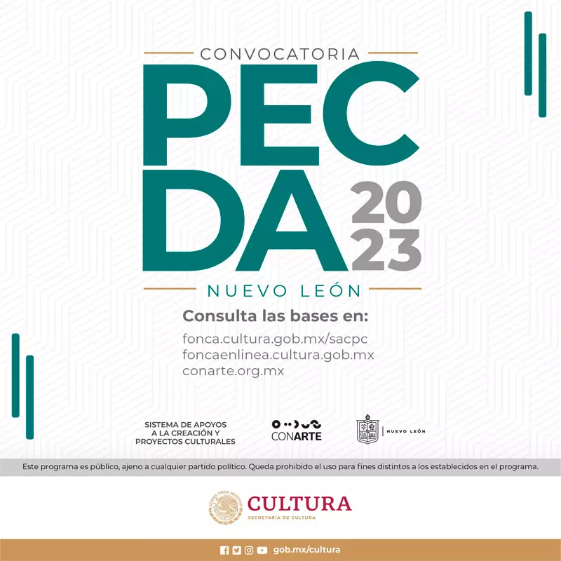 Programa de Estímulo a la Creación y Desarrollo Artístico - PECDA, Nuevo León, 2023
