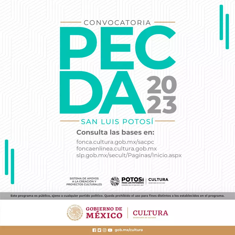 Programa de Estímulo a la Creación y Desarrollo Artístico - PECDA, San Luís Potosí, 2023