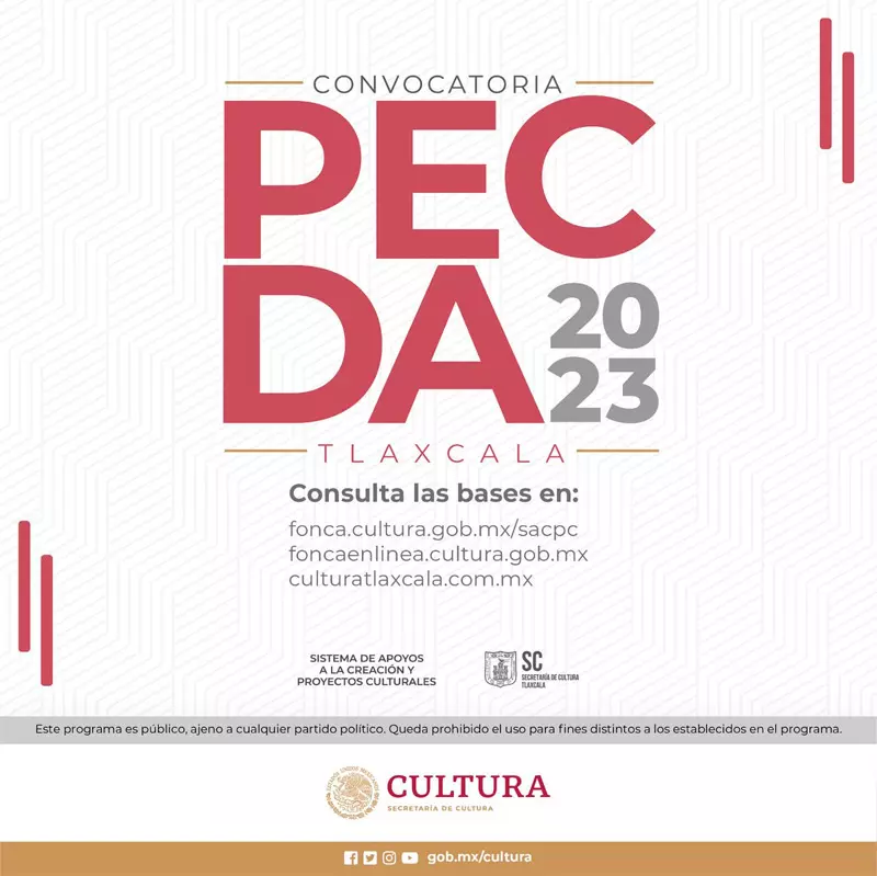 Programa de Estímulo a la Creación y Desarrollo Artístico - PECDA, Tlaxcala, 2023
