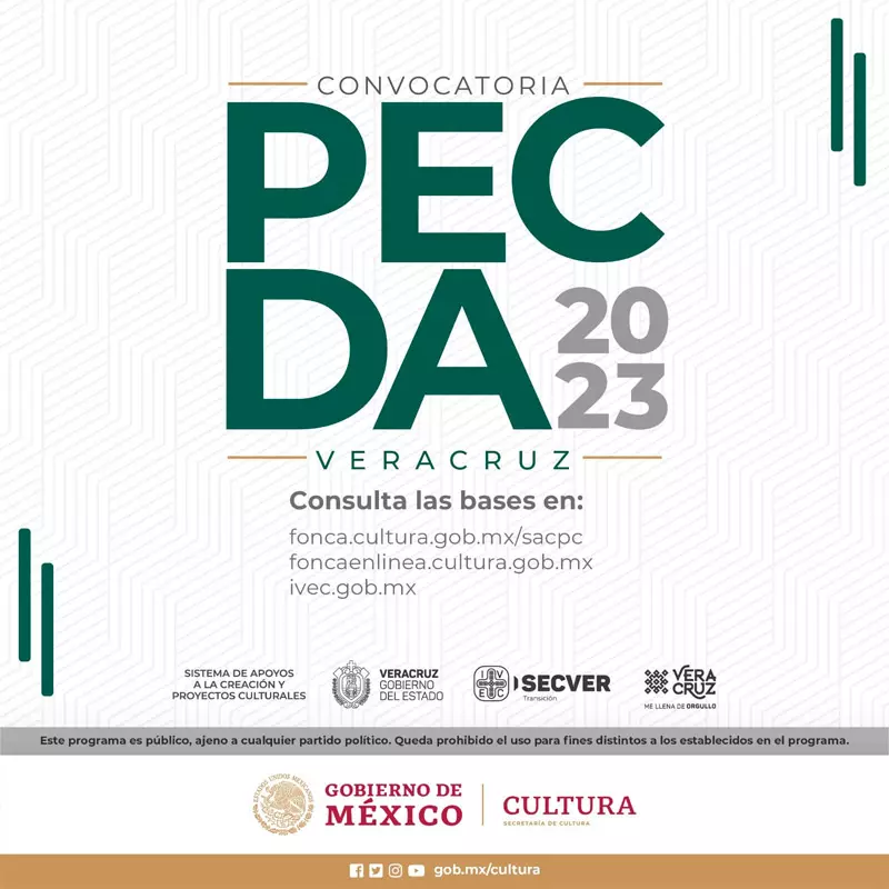 Programa de Estímulo a la Creación y Desarrollo Artístico - PECDA, Veracruz, 2023