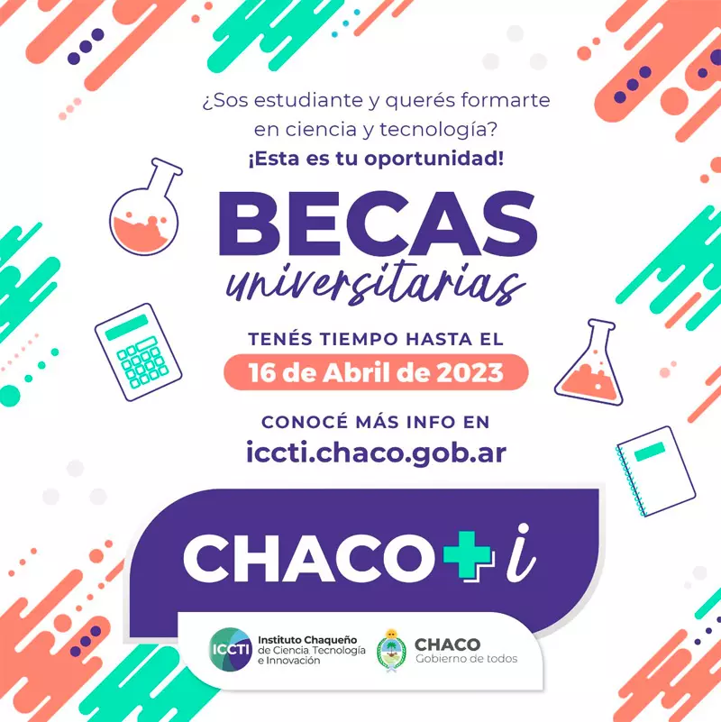 Imagen de Becas Chaco + i - ICCTI, 2023