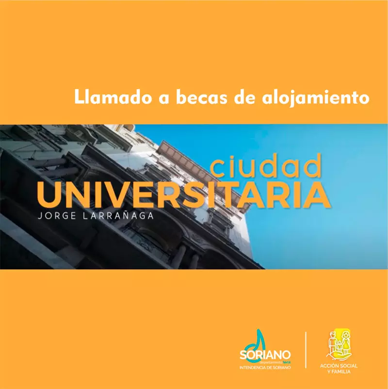 Imagen de Becas de alojamiento ciudad universitaria Jorge Larrañaga - intendencia de Soriano, 2023
