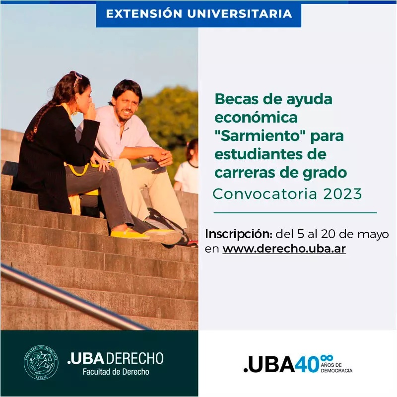 Imagen de Becas de Ayuda Económica Sarmiento - Universidad de Buenos Aires UBA, 2023
