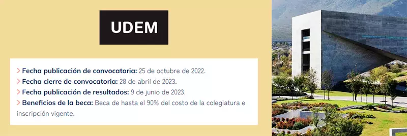 Imagen de Becas Fundación Esposos Rodríguez - Universidad de Monterrey, FER - UDEM, 2023