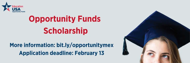 Imagen de Beca Opportunity Funds - Education USA para mexicanos, 2023