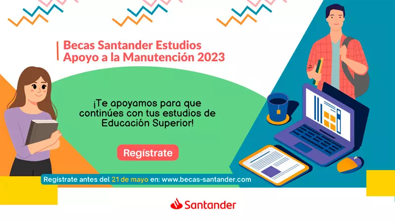 Imagen de Becas Santander Estudios | Apoyo a la manutención, 2023