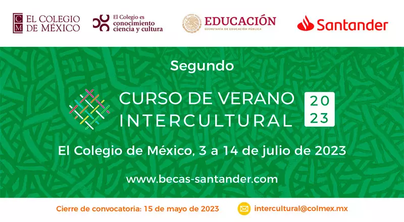 Imagen de Becas Santander Estudios | Verano Intercultural | COLMEX - VERINCOLMEX, 2023