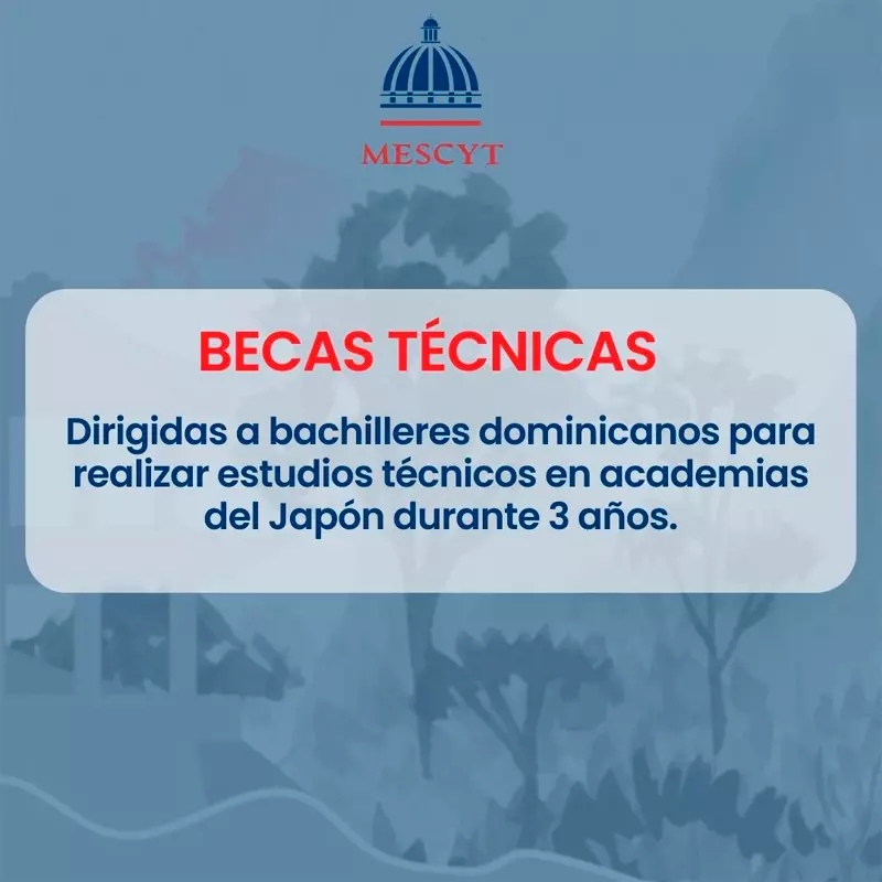 Imagen de Becas para dominicanos para estudios técnicos del Gobierno de Japón - Monbukagakusho, 2024-2027