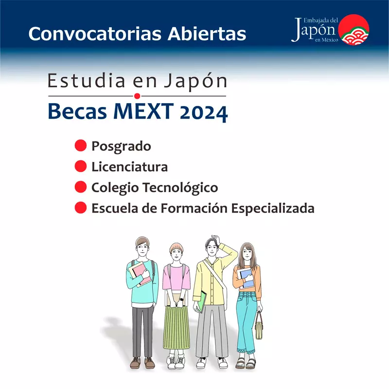 Becas para mexicanos de licenciatura del Gobierno de Japón - Monbukagakusho, 2024