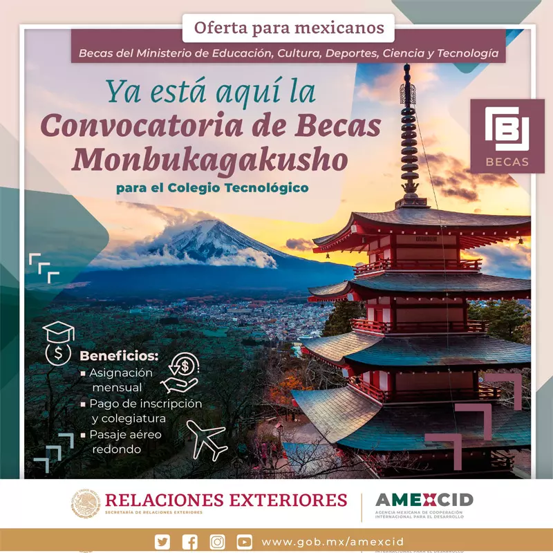 Imagen de Becas para mexicanos de licenciatura del Gobierno de Japón - Monbukagakusho, 2024