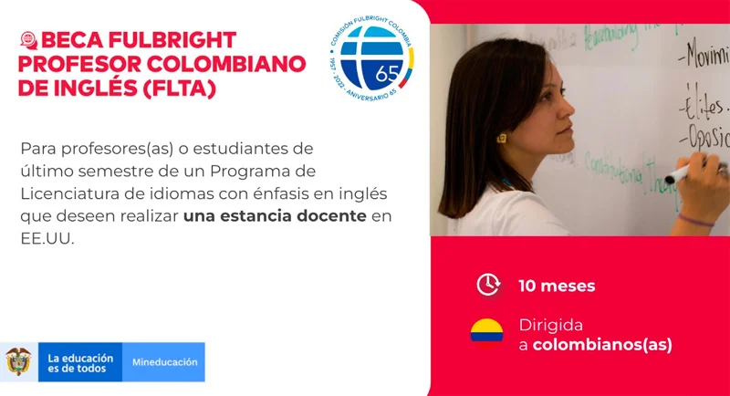 Imagen de Beca Fulbright Profesor colombiano de inglés FLTA, 2023