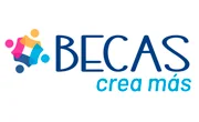 Imagen con el logotipo de Becas Crea más