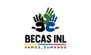 Imagen con el logotipo de Becas INL