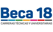 Imagen con el logotipo de Beca 18